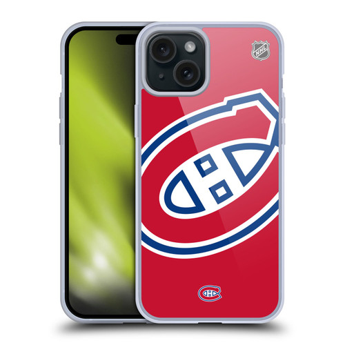 NHL Montreal Canadiens Oversized Soft Gel Case for Apple iPhone 15 Plus