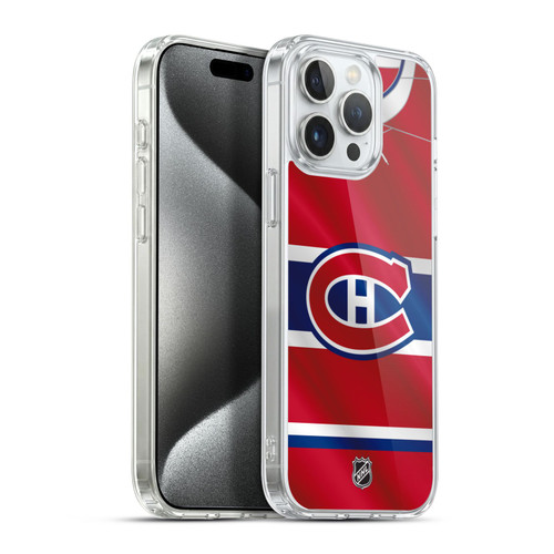 NHL Montreal Canadiens Jersey Soft Gel Case for Apple iPhone 15 Pro Max
