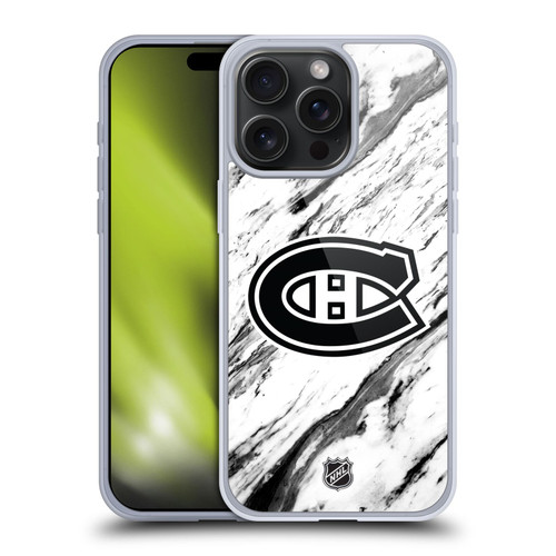NHL Montreal Canadiens Marble Soft Gel Case for Apple iPhone 15 Pro Max