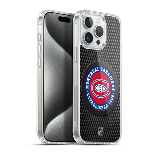 NHL Montreal Canadiens Puck Texture Soft Gel Case for Apple iPhone 15 Pro Max