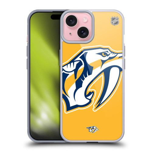 NHL Nashville Predators Oversized Soft Gel Case for Apple iPhone 15
