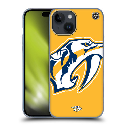 NHL Nashville Predators Oversized Soft Gel Case for Apple iPhone 15