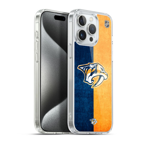 NHL Nashville Predators Half Distressed Soft Gel Case for Apple iPhone 15 Pro Max & MagSafe