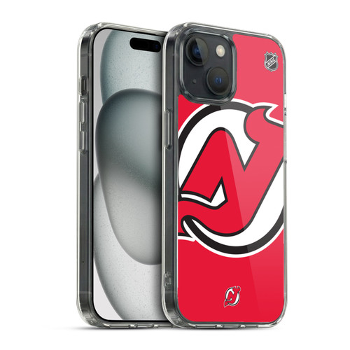 NHL New Jersey Devils Oversized Soft Gel Case for Apple iPhone 15