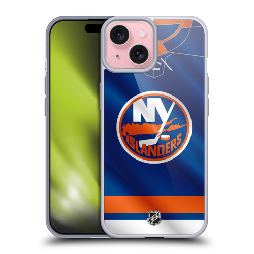 NHL New York Islanders Jersey Soft Gel Case for Apple iPhone 15