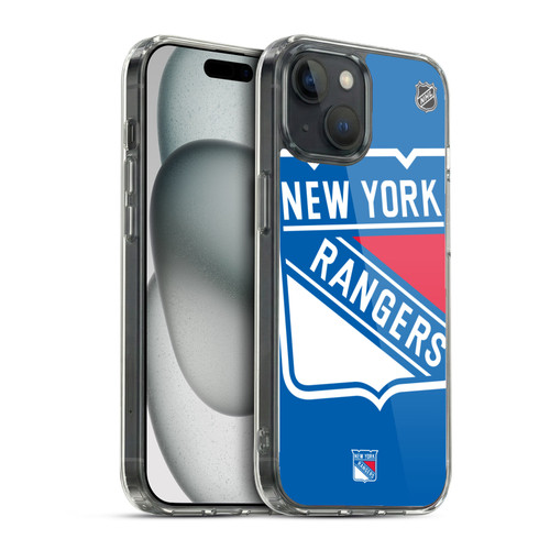 NHL New York Rangers Oversized Soft Gel Case for Apple iPhone 15 & MagSafe