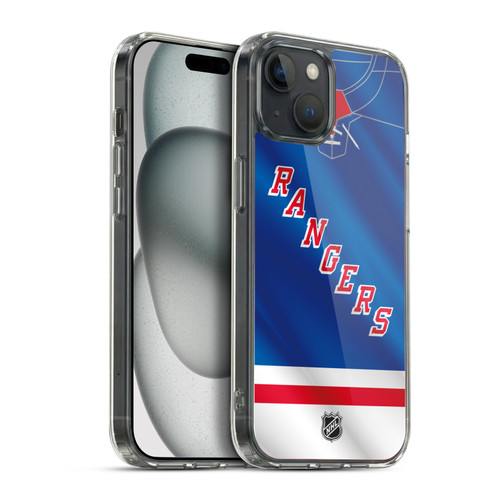 NHL New York Rangers Jersey Soft Gel Case for Apple iPhone 15 Plus & MagSafe