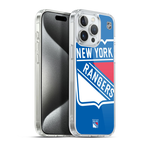 NHL New York Rangers Oversized Soft Gel Case for Apple iPhone 15 Pro Max & MagSafe
