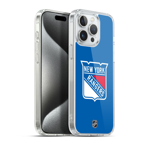 NHL New York Rangers Plain Soft Gel Case for Apple iPhone 15 Pro Max & MagSafe