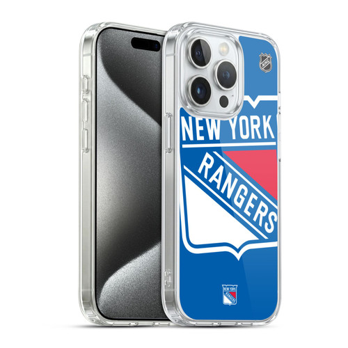 NHL New York Rangers Oversized Soft Gel Case for Apple iPhone 15 Pro & MagSafe
