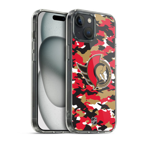 NHL Ottawa Senators Camouflage Soft Gel Case for Apple iPhone 15 & MagSafe
