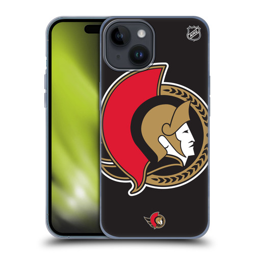 NHL Ottawa Senators Oversized Soft Gel Case for Apple iPhone 15