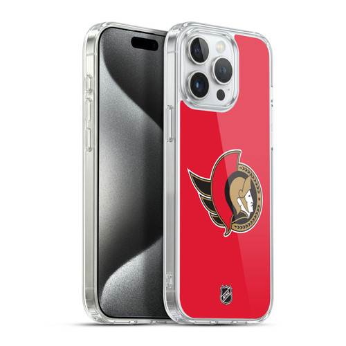 NHL Ottawa Senators Plain Soft Gel Case for Apple iPhone 15 Pro Max & MagSafe