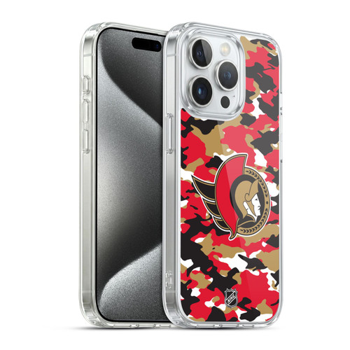 NHL Ottawa Senators Camouflage Soft Gel Case for Apple iPhone 15 Pro & MagSafe