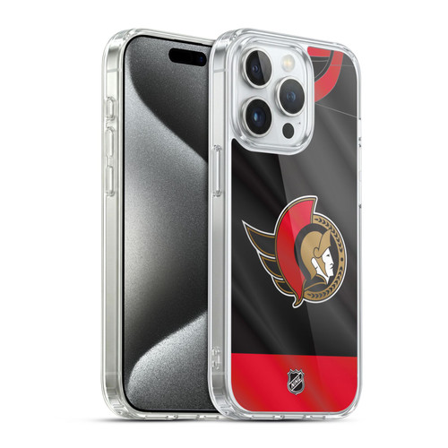 NHL Ottawa Senators Jersey Soft Gel Case for Apple iPhone 15 Pro & MagSafe