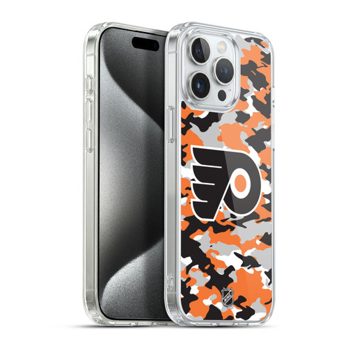 NHL Philadelphia Flyers Camouflage Soft Gel Case for Apple iPhone 15 Pro Max & MagSafe