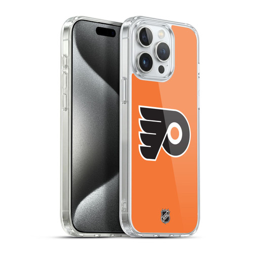 NHL Philadelphia Flyers Plain Soft Gel Case for Apple iPhone 15 Pro Max & MagSafe
