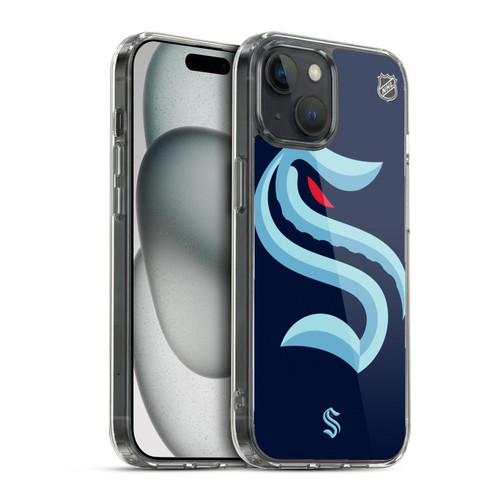 NHL Seattle Kraken Oversized Soft Gel Case for Apple iPhone 15