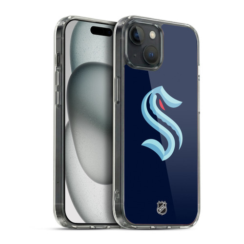 NHL Seattle Kraken Plain Soft Gel Case for Apple iPhone 15 Plus