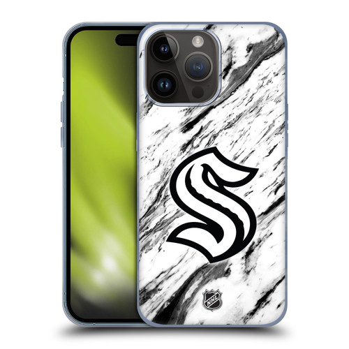 NHL Seattle Kraken Marble Soft Gel Case for Apple iPhone 15 Pro Max