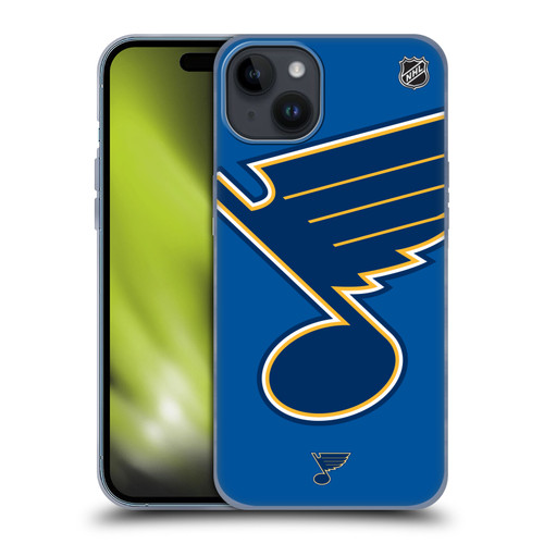 NHL St Louis Blues Oversized Soft Gel Case for Apple iPhone 15 Plus & MagSafe