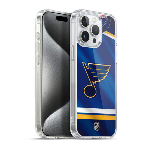 NHL St Louis Blues Jersey Soft Gel Case for Apple iPhone 15 Pro Max & MagSafe