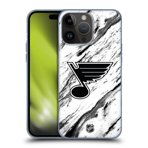 NHL St Louis Blues Marble Soft Gel Case for Apple iPhone 15 Pro Max & MagSafe