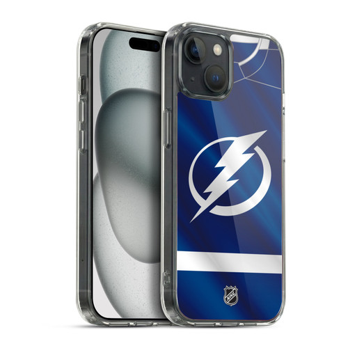 NHL Tampa Bay Lightning Jersey Soft Gel Case for Apple iPhone 15 Plus