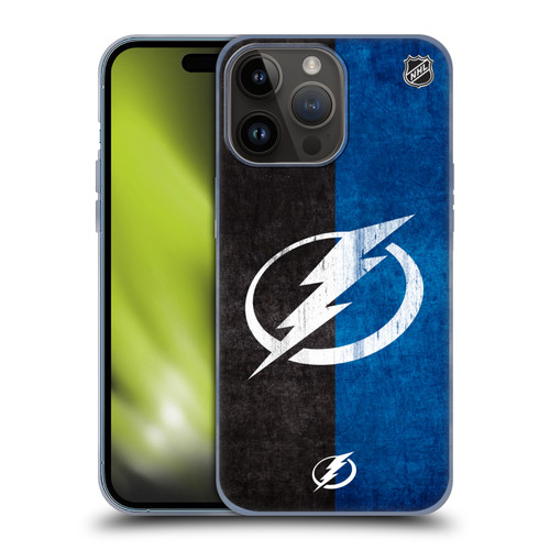 NHL Tampa Bay Lightning Half Distressed Soft Gel Case for Apple iPhone 15 Pro Max