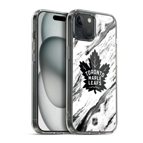 NHL Toronto Maple Leafs Marble Soft Gel Case for Apple iPhone 15 Plus & MagSafe