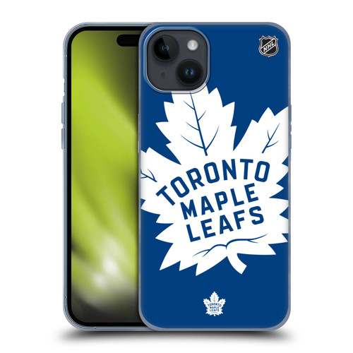 NHL Toronto Maple Leafs Oversized Soft Gel Case for Apple iPhone 15 Plus