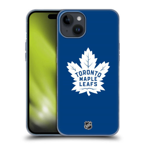 NHL Toronto Maple Leafs Plain Soft Gel Case for Apple iPhone 15 Plus