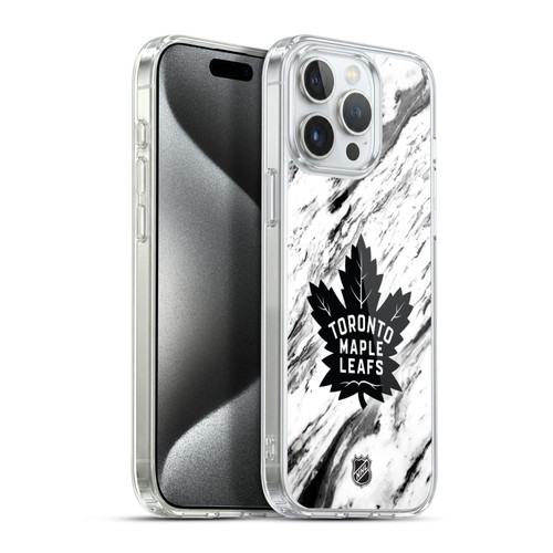 NHL Toronto Maple Leafs Marble Soft Gel Case for Apple iPhone 15 Pro Max & MagSafe