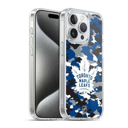 NHL Toronto Maple Leafs Camouflage Soft Gel Case for Apple iPhone 15 Pro & MagSafe