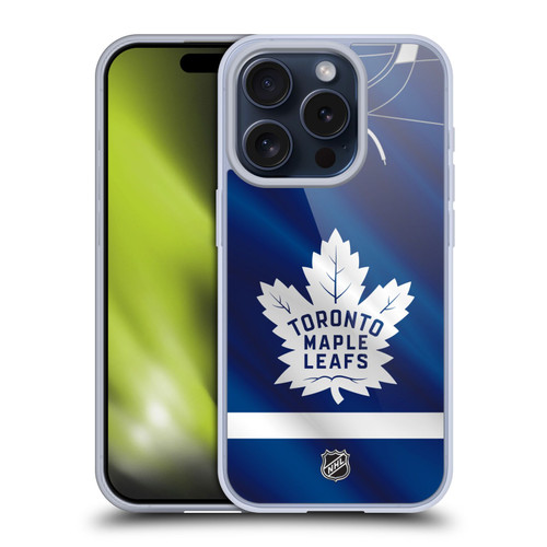 NHL Toronto Maple Leafs Jersey Soft Gel Case for Apple iPhone 15 Pro