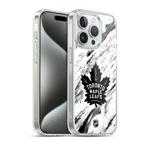 NHL Toronto Maple Leafs Marble Soft Gel Case for Apple iPhone 15 Pro & MagSafe