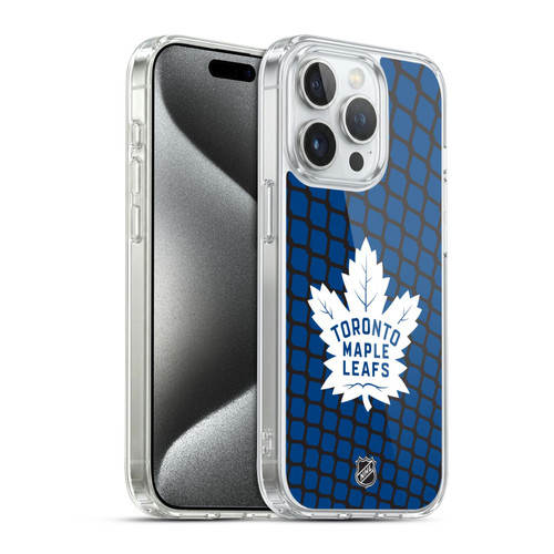 NHL Toronto Maple Leafs Net Pattern Soft Gel Case for Apple iPhone 15 Pro & MagSafe