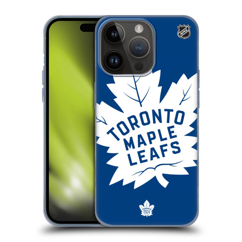 NHL Toronto Maple Leafs Oversized Soft Gel Case for Apple iPhone 15 Pro
