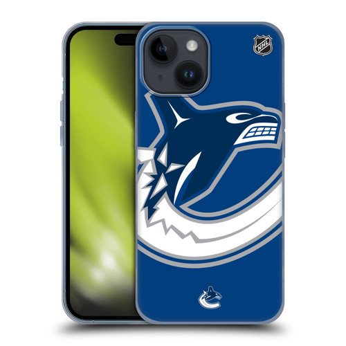 NHL Vancouver Canucks Oversized Soft Gel Case for Apple iPhone 15