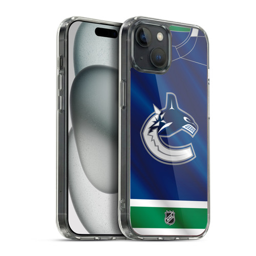 NHL Vancouver Canucks Jersey Soft Gel Case for Apple iPhone 15 Plus & MagSafe