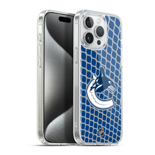 NHL Vancouver Canucks Net Pattern Soft Gel Case for Apple iPhone 15 Pro Max & MagSafe
