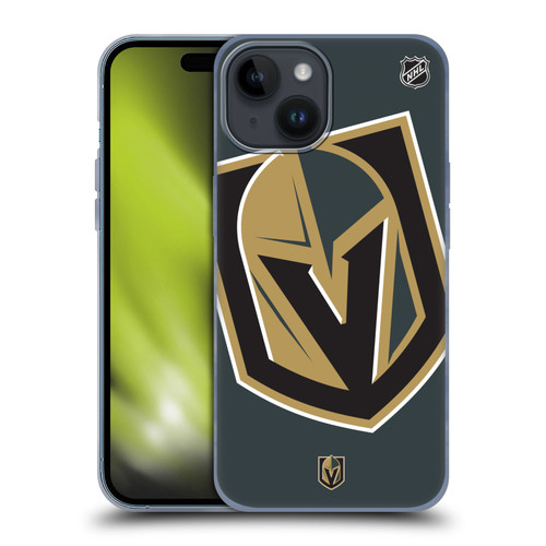 NHL Vegas Golden Knights Oversized Soft Gel Case for Apple iPhone 15