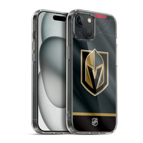 NHL Vegas Golden Knights Jersey Soft Gel Case for Apple iPhone 15 Plus
