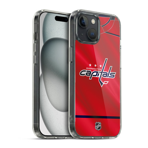 NHL Washington Capitals Jersey Soft Gel Case for Apple iPhone 15