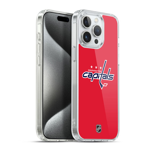 NHL Washington Capitals Plain Soft Gel Case for Apple iPhone 15 Pro Max