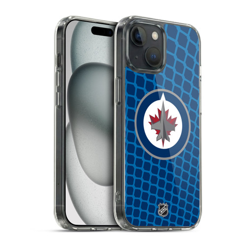NHL Winnipeg Jets Net Pattern Soft Gel Case for Apple iPhone 15 & MagSafe