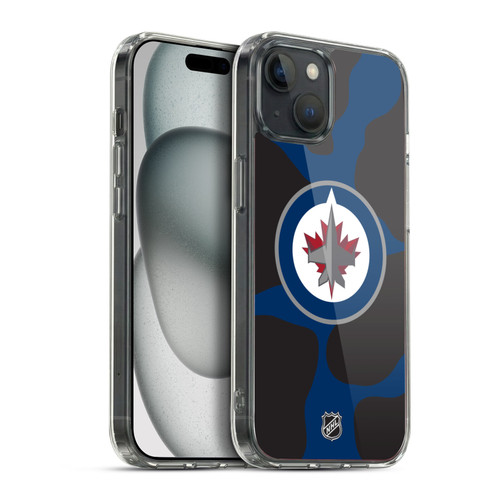 NHL Winnipeg Jets Cow Pattern Soft Gel Case for Apple iPhone 15 Plus & MagSafe