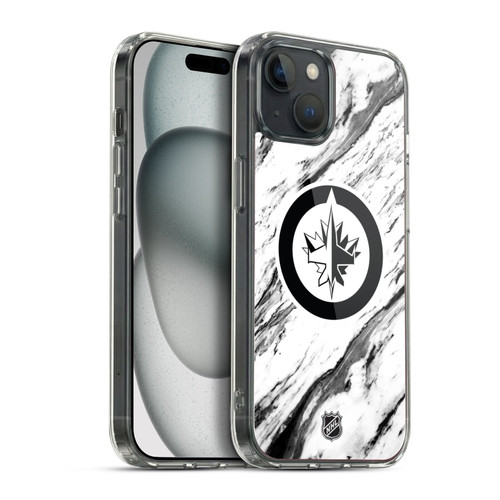 NHL Winnipeg Jets Marble Soft Gel Case for Apple iPhone 15 Plus & MagSafe