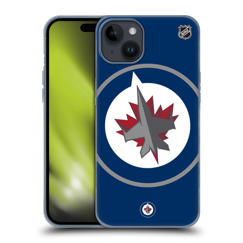 NHL Winnipeg Jets Oversized Soft Gel Case for Apple iPhone 15 Plus