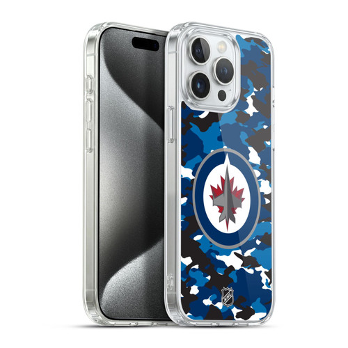 NHL Winnipeg Jets Camouflage Soft Gel Case for Apple iPhone 15 Pro Max & MagSafe